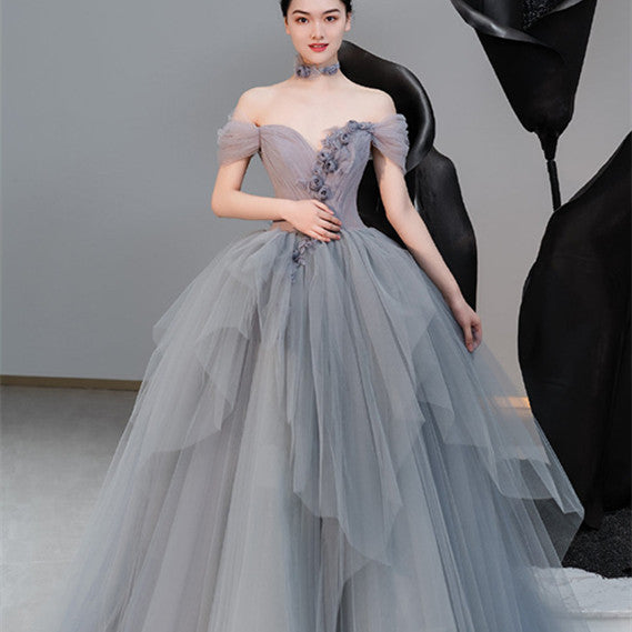Female Tulle French Banquet Princess Dress