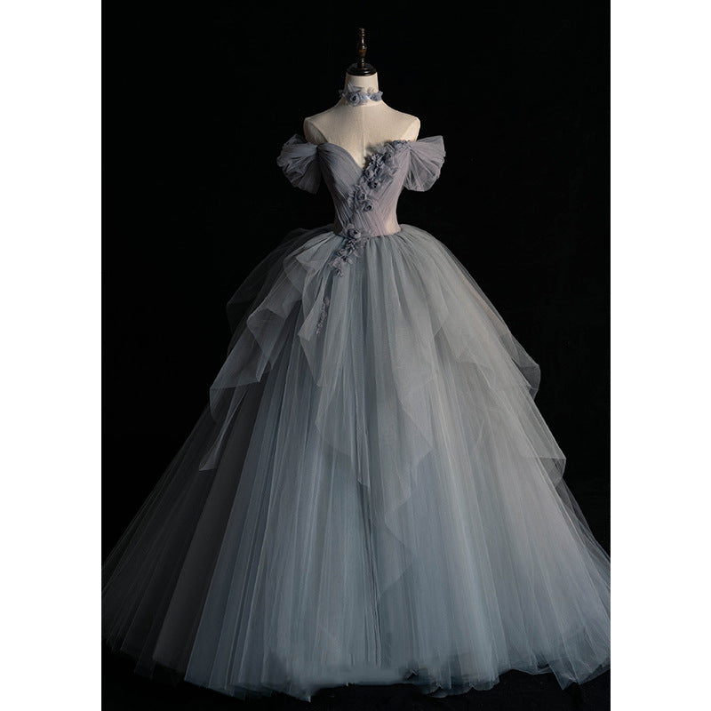 Female Tulle French Banquet Princess Dress