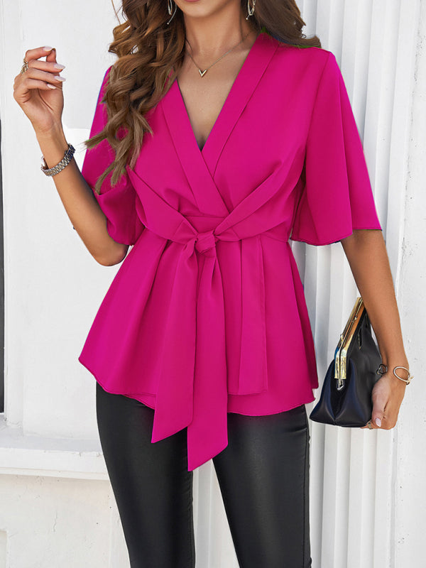 Short sleeve strappy tunic top